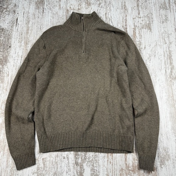 J.CREW Other - Men's J. Crew Cashmere Blend Sweater 1/4 Zip Sz M Casual Dad